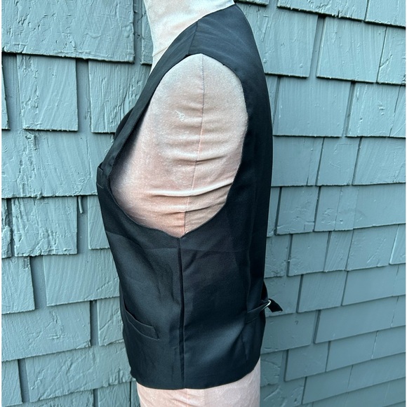 Men’s Toptie black lightweightight vest wedding prom holiday formal Small - Picture 2 of 13